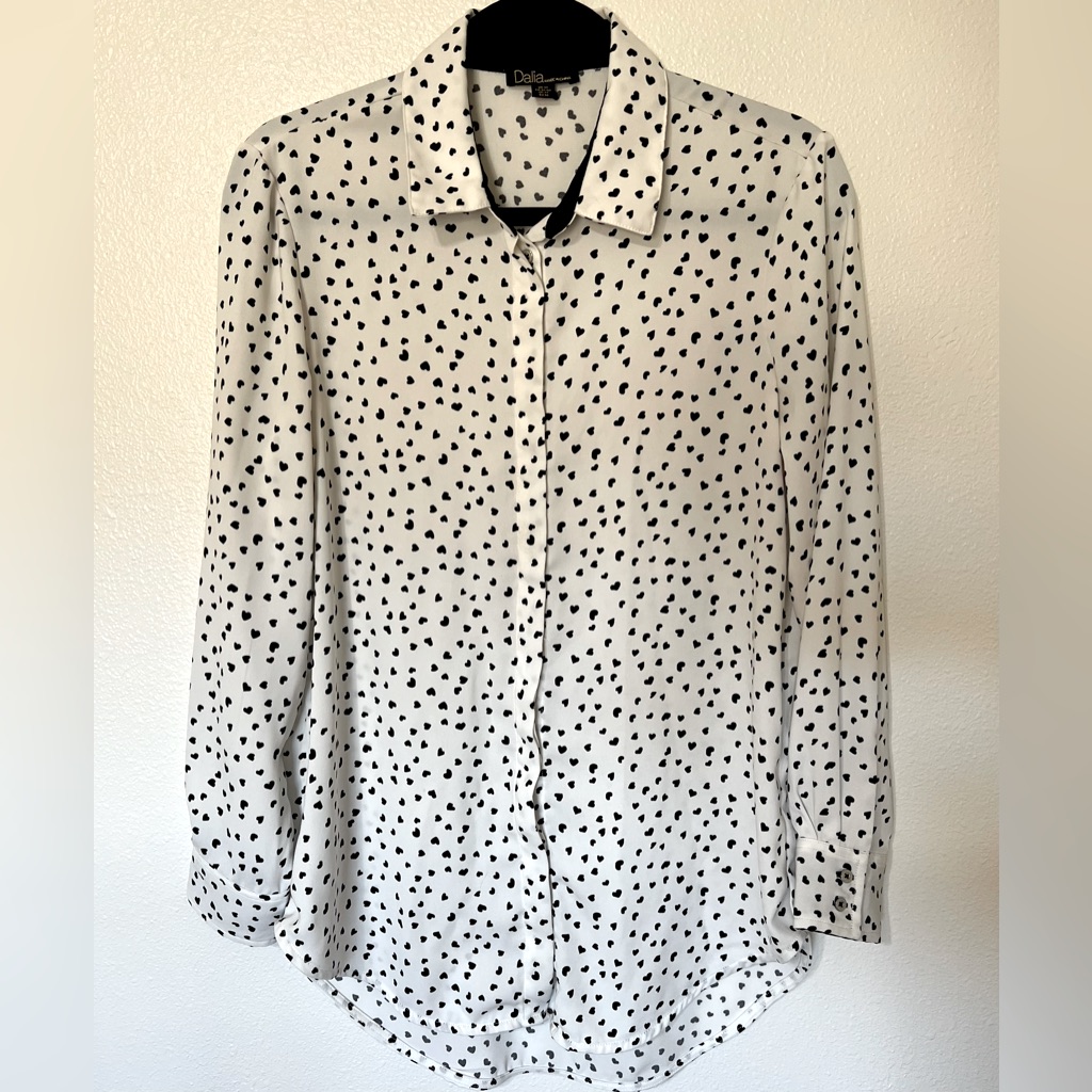 Heart Button Down Blouse